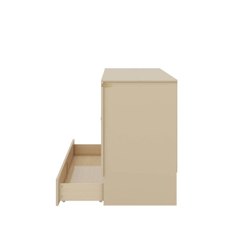 Lit escamotable double avec tiroir, Grand lit, Gold