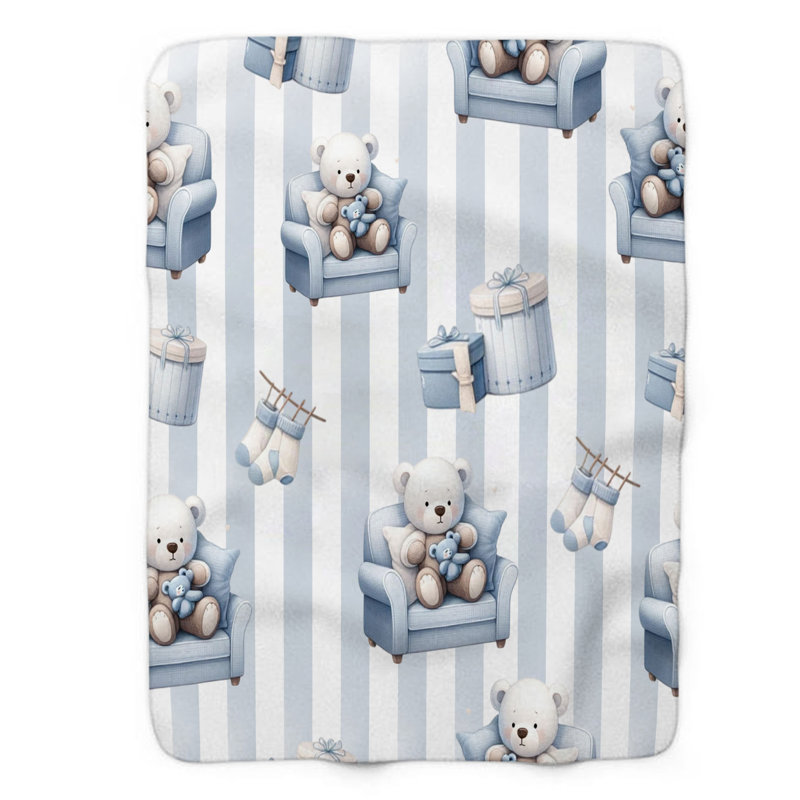 Cute Bear - 1 Piece Premium Blanket, Queen
