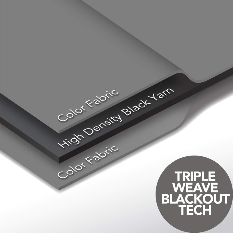 Gold Star Foil Print Room Darkening Thermal Insulated Grommet Curtain Panels (Set Of 2), Dark Gray, 52" W x 95" L