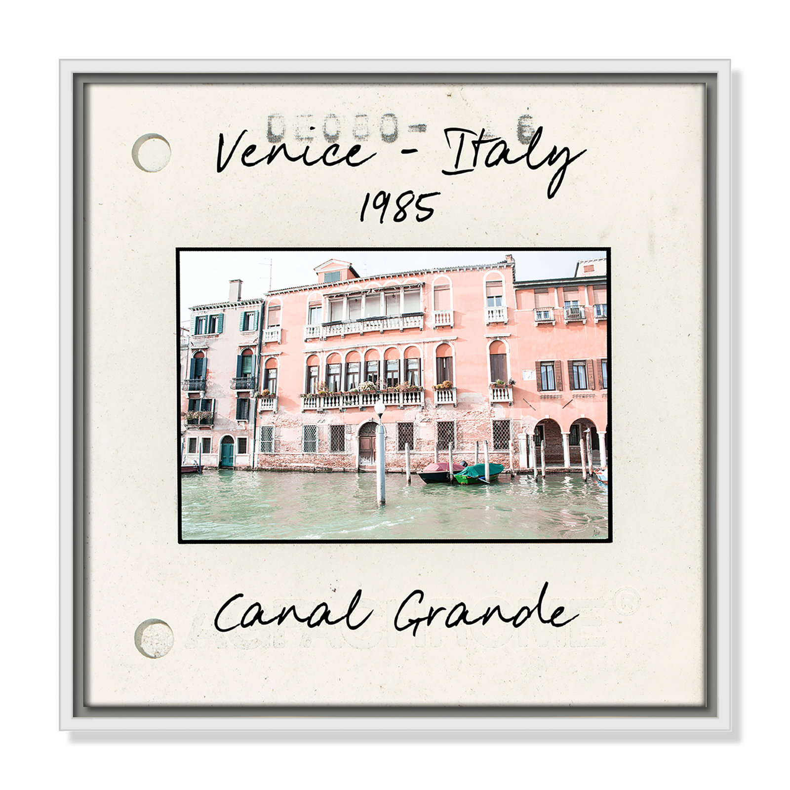 Venice, Italy - Grand Canal Print by Nan, 17.5" H x 17.5" W x 2" D, White Floater Framed Canvas
