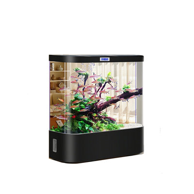 59.06"Medium-sized filter-free water-changing aquarium, black aquarium tank