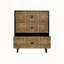 Armoire sculptée en bois massif à 3 tiroirs