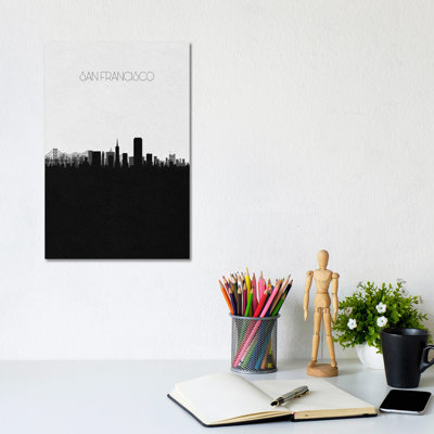 San Francisco, California City Skyline by Ayse Deniz Akerman - Wrapped Canvas Gallery-Wrapped Canvas Giclée