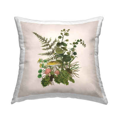 Woodland Nature Lush Vegetation Printed Throw Pillow Design By House Of Rose
