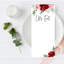 Cartes de menu imprimables en papier bourgogne et rosé pour imprimantes de bricolage, paquet de 52