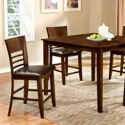 Carlinville 5 Piece Counter Height Solid Wood Dining Set -  Alcott Hill®, 37199FA0213440F79A8E2F87AFE8827D