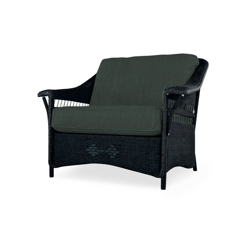 Nantucket Outdoor Lounge Chair, Remy Cloud, Ebony