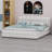 Upholstered Platform Bed With Modern Silhouette-1552166828