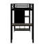 Lit mezzanine simple en métal avec garde-robe, bureau et tablettes