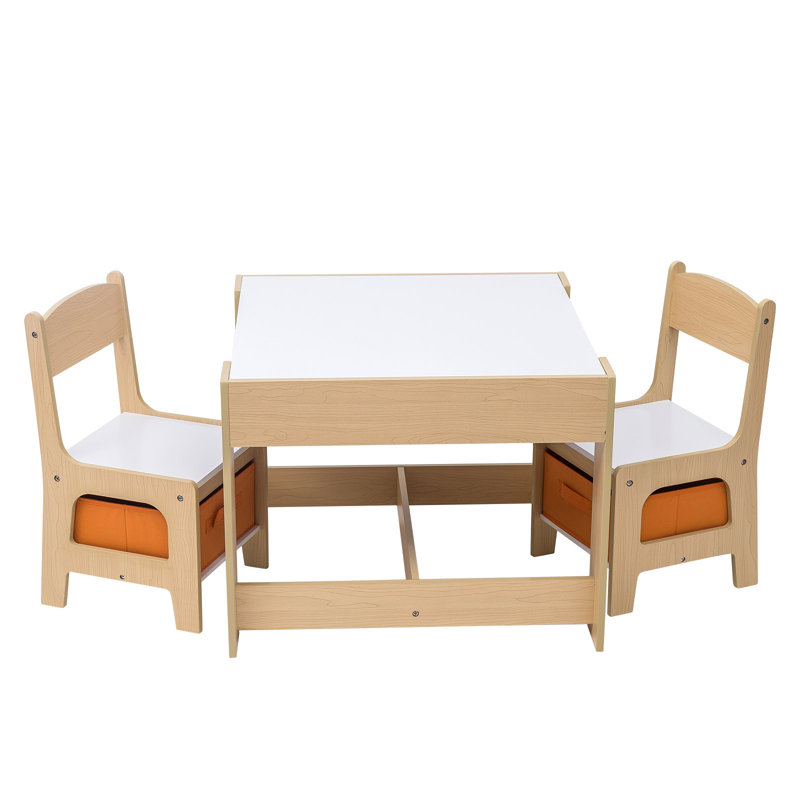 Niven Kids 3 Piece Square Play Or Activity Table and Chair Set