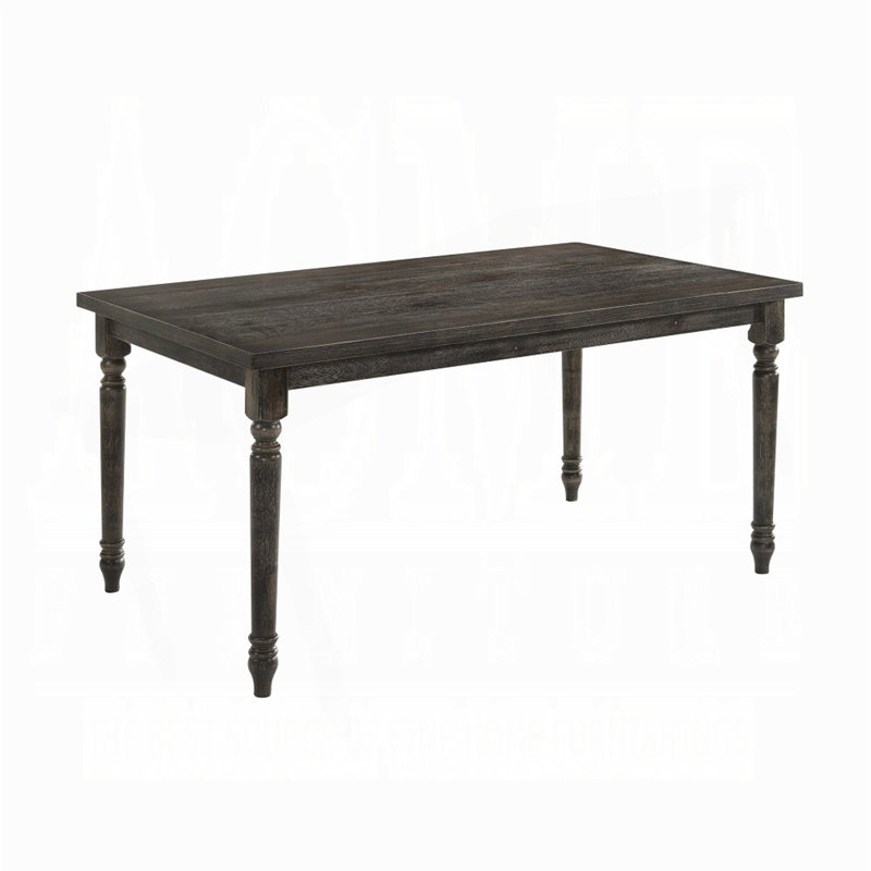 Table de salle à manger grise patinée, H 30 po x l 60 po x P 36 po, Brown