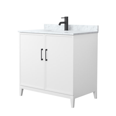 Elan Single Bathroom Vanity with Marble Top