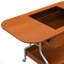 Table basse moderne avec roulettes, table basse pliante avec 1 tiroir et 2 niveaux de rangement, table basse à cadre en métal pour le salon