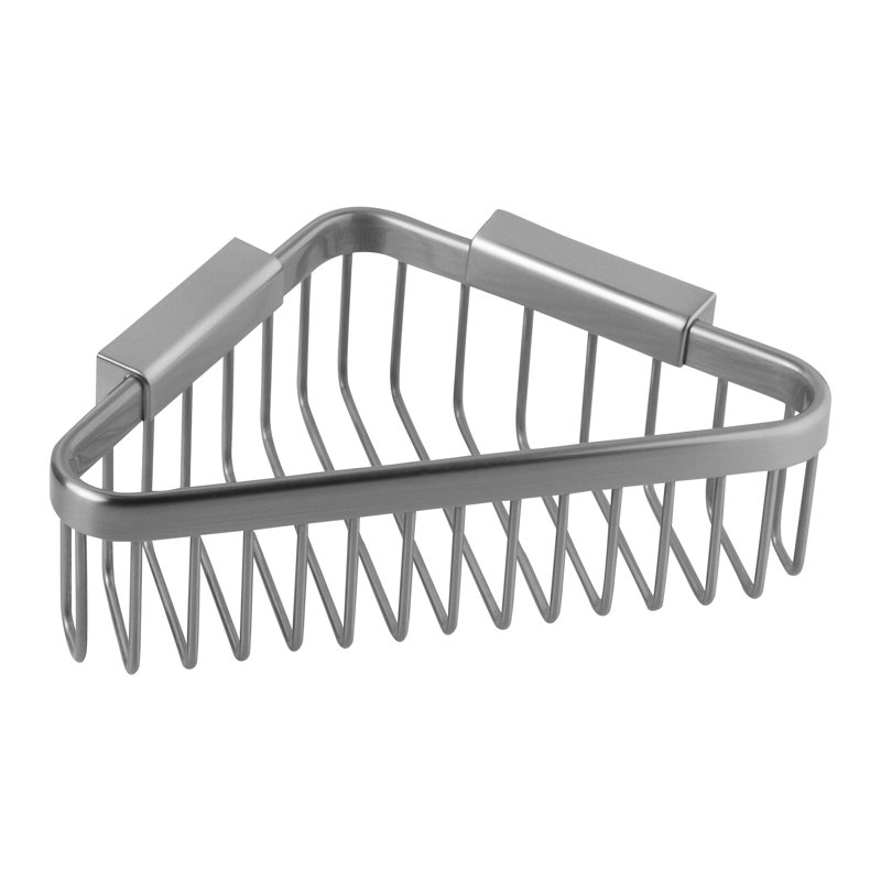 Hotelier 6-3/8" Corner Shower Basket, Satin Nickel