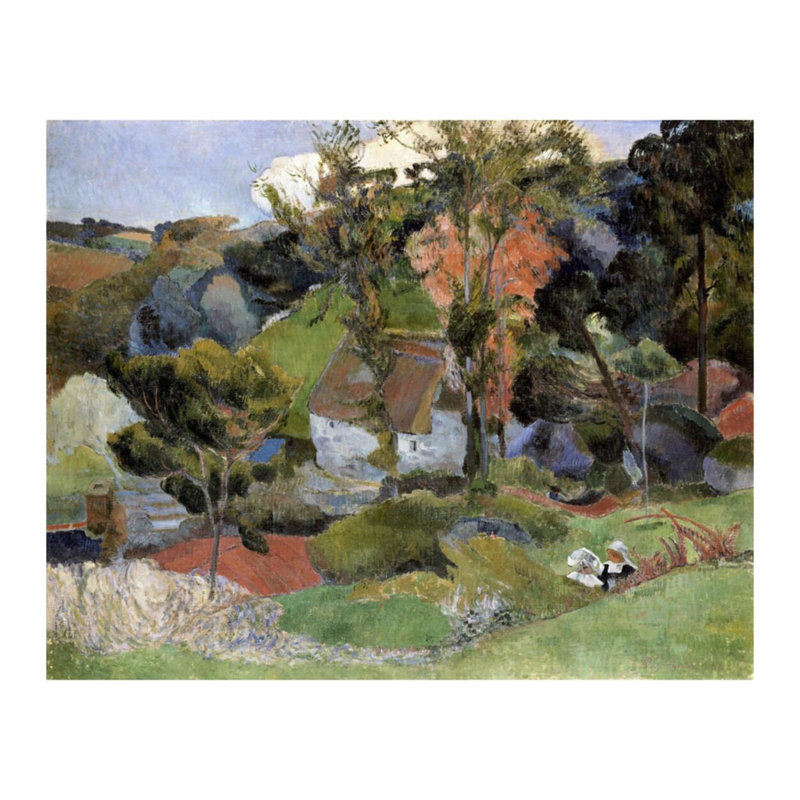 «Landscape at Pont Aven» par Paul Gauguin - Estampe numérique, H 16 po x l 20 po