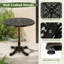 Table bistro ronde 27 po en aluminium coulé avec base en croix pour la cour