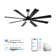 Large 8 Blade Ceiling Fan With Led Light And Smart Features