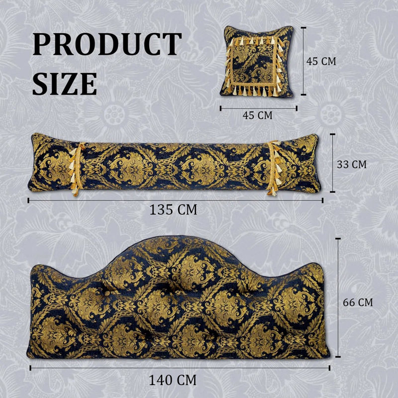 Blue Backrest Cushion, Dark Blue