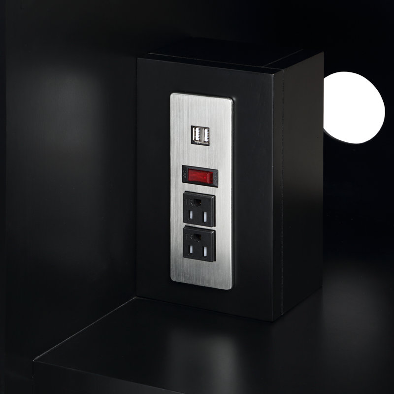 Gracie 48'' W Single Vanity, Calacatta Quartz, Midnight Black