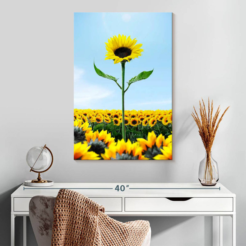 Tournesol Harnek au-dessus des tournesols, H 30 po x l 20 po