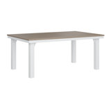 Berlin Gardens Homestead Regular Top With White Base Rectangular Dining Table
