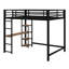  Lit mezzanine en métal Byblos avec bureau intégré et tablettes de rangement