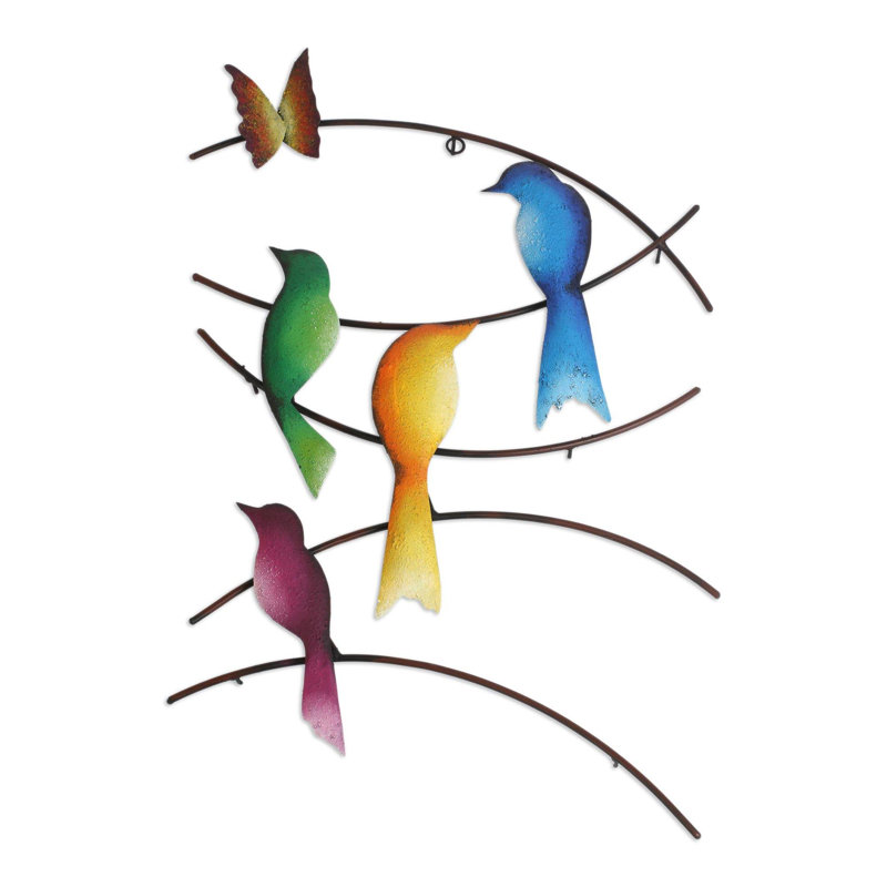 Sculpture murale en acier "friends of summer"