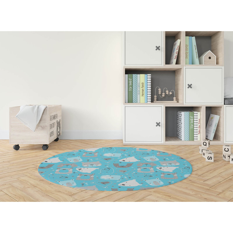 Tapis de jeu Bear Face, Rond 5 pi