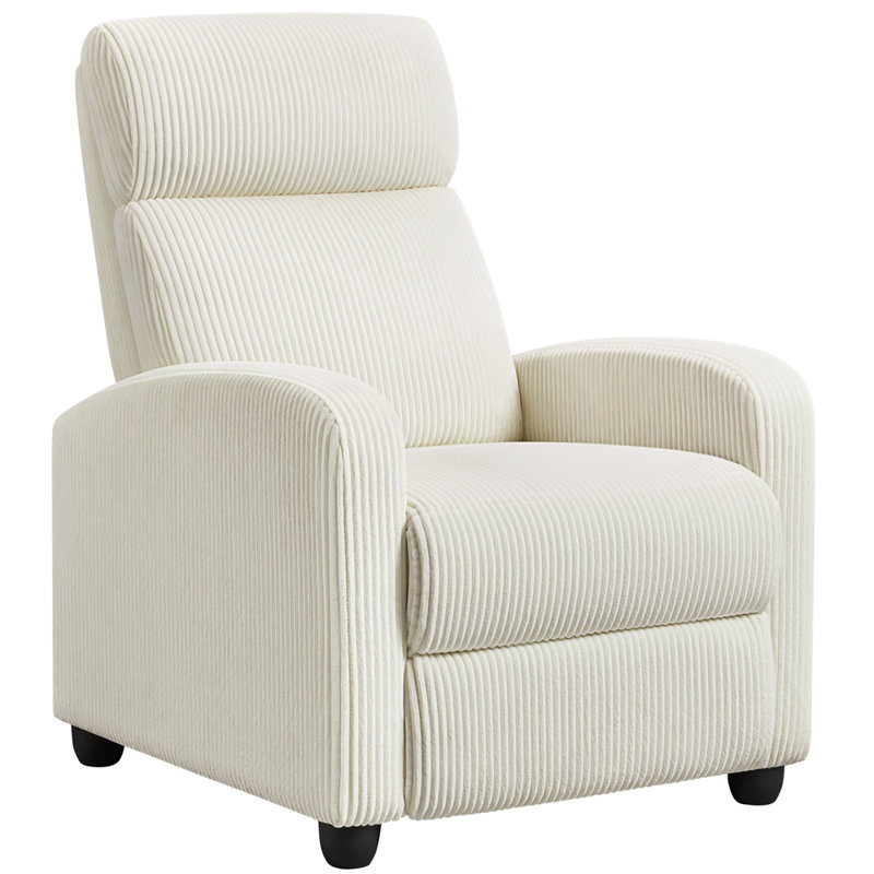 Sanza Corduroy Upholstered  Recliner, Beige