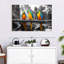 «Horizontal Vivid BW Abstract», reproduction sur toile-25417979
