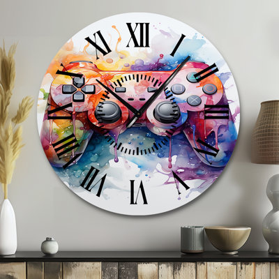 Horloge murale colorée