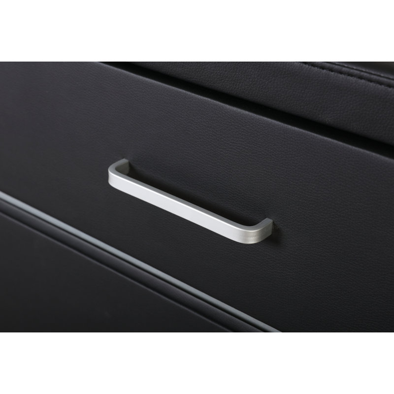 Table de chevet 2 tiroirs Kyng, Noir
