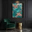 "Abstract Florals 8", art mural sur toile grise-1680545162