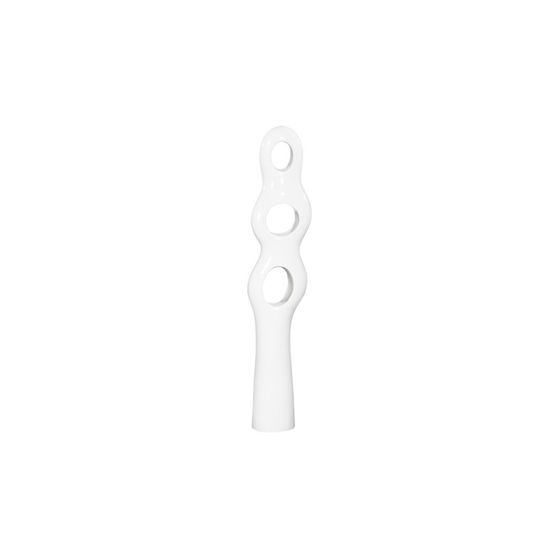 Triple Circle Gel Coat Sculpture, White