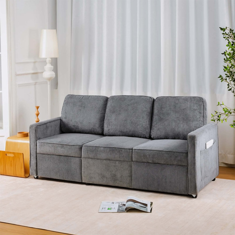 Versatile 3-Seater Sofa with Comfortable Padding and Space-Saving Design for Various Settings