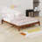 Solid Dry Bamboo Wood Platform Bed Frame, With Wood Slat Support-1717445452