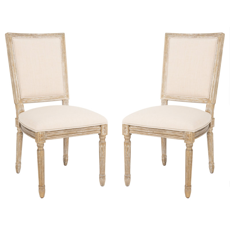 Moneta 19.5'' H Upholstered Side Chair, Beige Linen