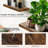 Floating Wall Shelves 15.8" Set Of 4, Rustic Wood With Invisible Brackets For Bathroom, Living Room, Bedroom, Kitchen