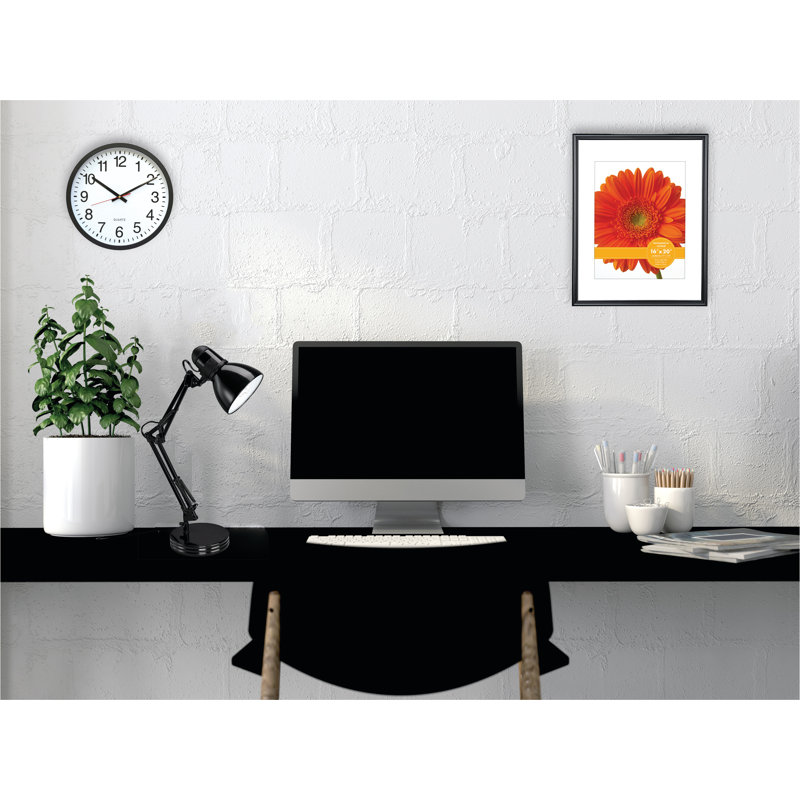 Classic Black and White 12.63" Analog Wall Clock