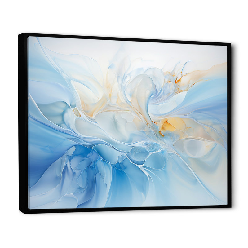 «Liquid Sky Charm Echoes» sur impression sur toile, H 16 po x l 32 po x P 1 po, Cadre flottant noir