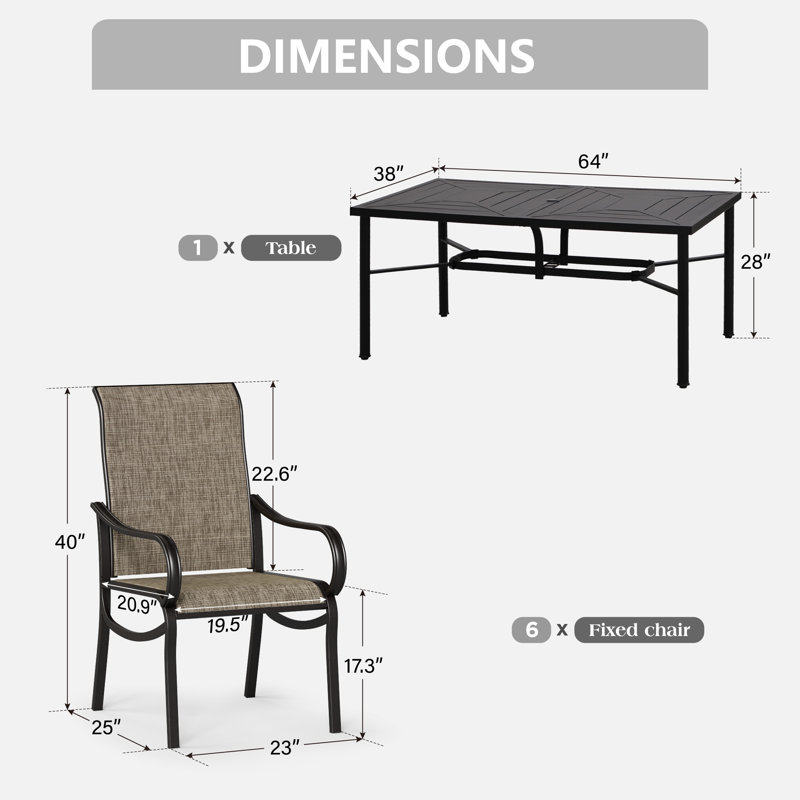 6-seat Patio Dining Set