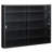 Multi-Tier Home Shelf Hanging Storage w/Clear Doors and Adjusted Shelves, Black