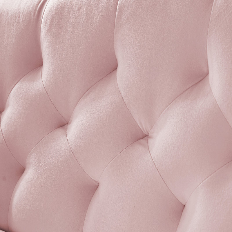 Canapé 2 places, Rose,  H 33,85 po x l 54,72 po x P 25,59 po