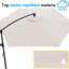 Parasol circulaire de 10 pi, protection UV UPF 50+, manivelle et inclinaison, imperméable pour la cour arrière / le jardin / la piscine-285666098