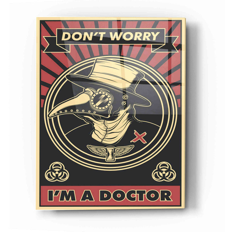 «Doctor», art mural en verre acrylique, H 16 po x l 12 po x P 0,12 po