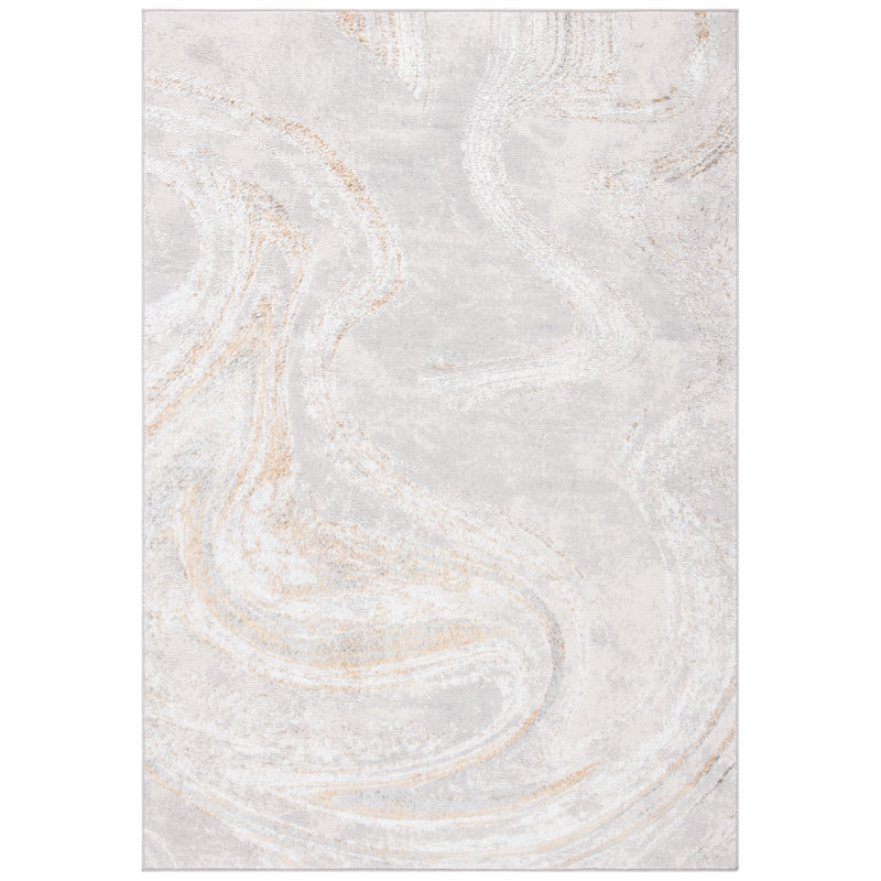 Tapis abstrait performance Ozturk, Rectangle 5 pi 5 po x 7 pi 7 po