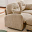 Canapé modulaire en U à 3 places en chenille avec tissu, courbe ergonomique, siège couleur chameau, canapé, facile à installer, mousse haute densité