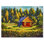 Red Red Village House - reproduction de cadre flottant sur toile