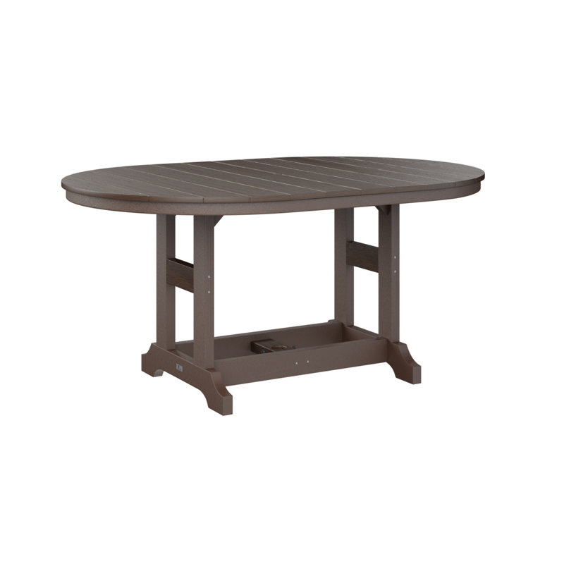Table de bar Berlin Classic, Chocolat / Brun, H 39,5 po x l 44 po x P 64 po, Imbuia