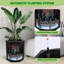 Ensemble de pots de 33 pieds de hauteur avec 2 pots de fleurs noirs avec indicateur de niveau d'eau et trous de drainage-235203221